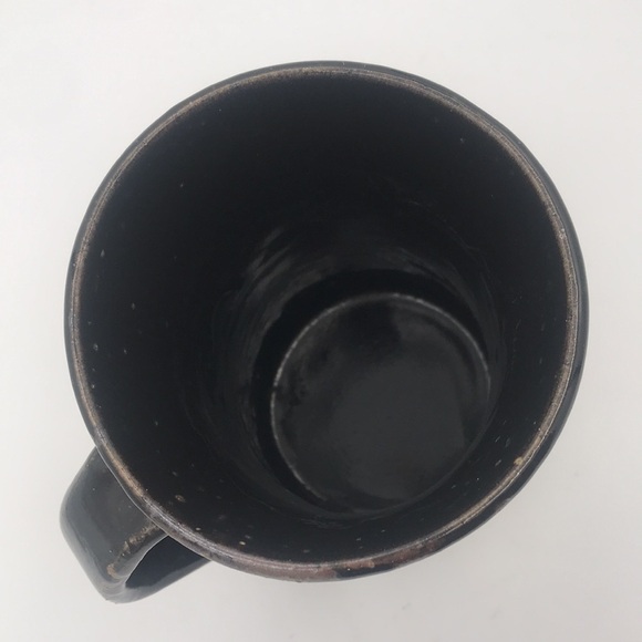 A&A Pottery Salida Colorado Large 7" Drip Glase Pottery Mug Brown/Black/Blue - Picture 3 of 5